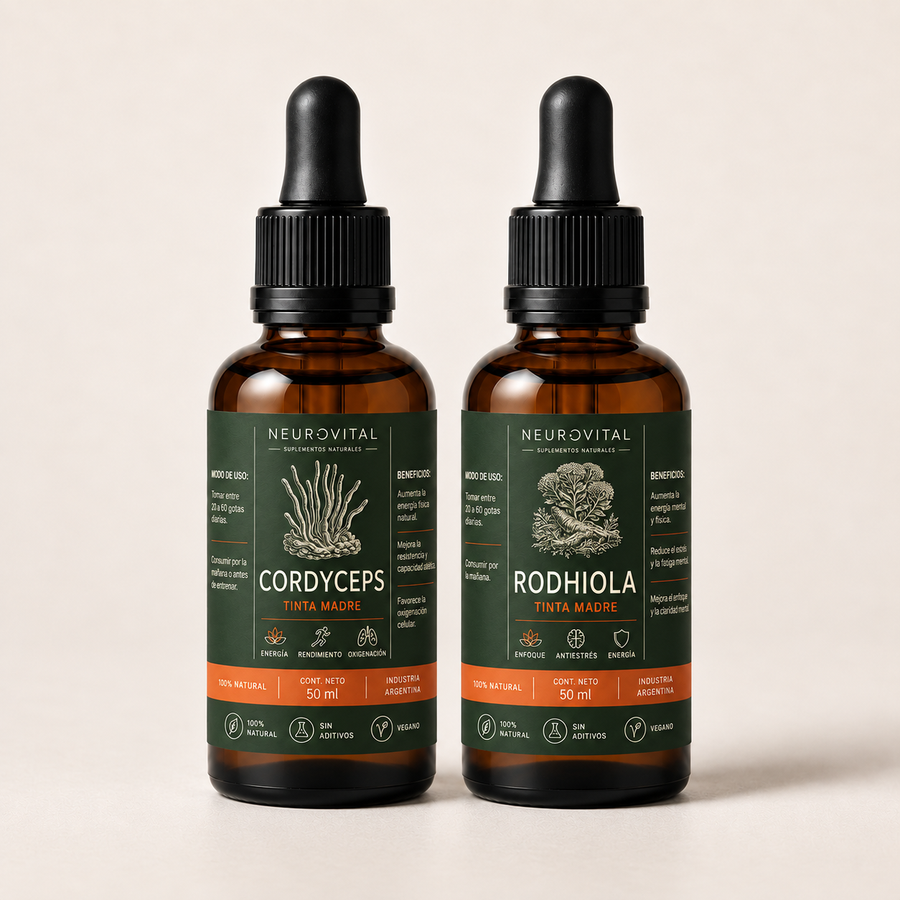 ENERGÍA + RENDIMIENTO — Cordyceps + Rhodiola