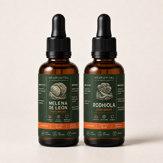 FOCO + CLARIDAD MENTAL — Rhodiola + Melena de León