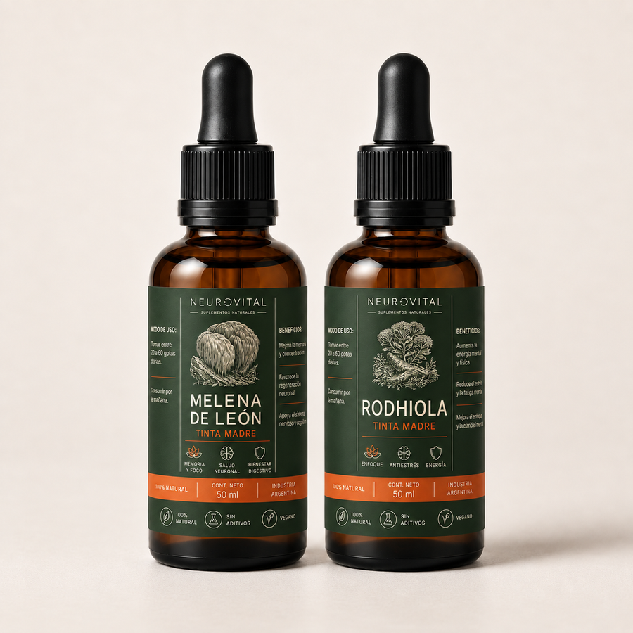 FOCO + CLARIDAD MENTAL — Rhodiola + Melena de León