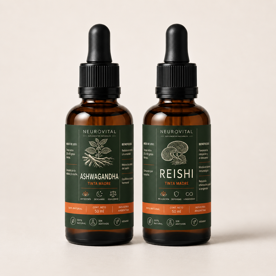 ESTRÉS + DESCANSO — Ashwagandha + Reishi
