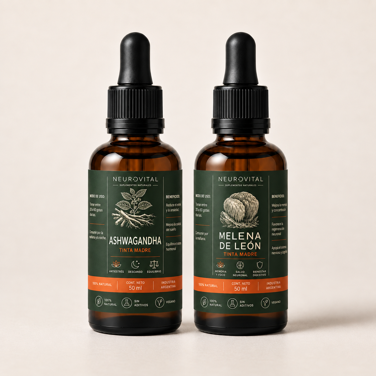 CALMA + FOCO — Ashwagandha + Melena de León